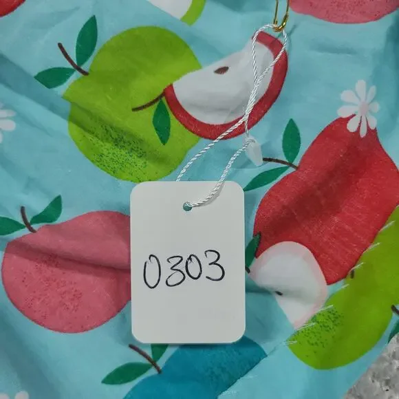 Eleanor Rose Back to School top Size 7-8 kids kidcore whimsy apple print resort - Picture 5 of 5